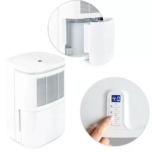 Deumidificatore con Display LED e Capacità del Serbatoio di 2,2L per Stanze fino a 25m²
