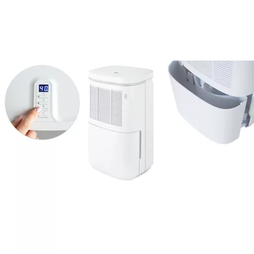 Deumidificatore con Display LED e Capacità del Serbatoio di 2,2L per Stanze fino a 25m²