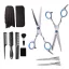 Set di strumenti per parrucchieri professionisti da 11 pezzi con forbici, pettini, clip e borsa