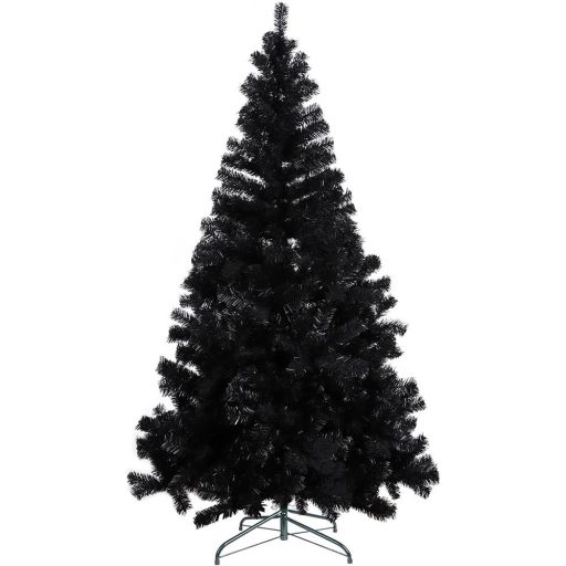 Albero di Natale artificiale nero 150 cm con 415 rami - Design elegante e moderno
