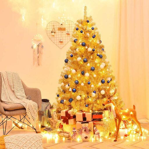 Albero di Natale dorato, 180 cm - Decorazione festiva elegante e durevole