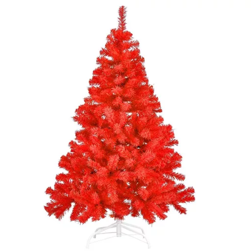 Albero di Natale artificiale rosso 150 cm con 415 rami - Decorazione natalizia unica