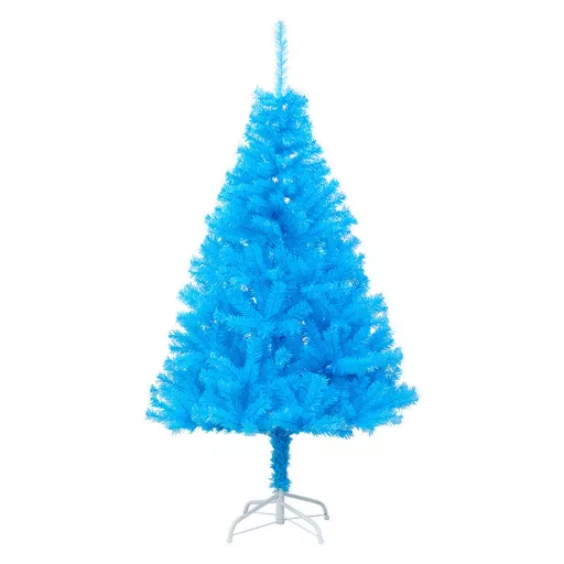 Albero di Natale artificiale blu 120 cm con 230 rami - Decorazione moderna e unica