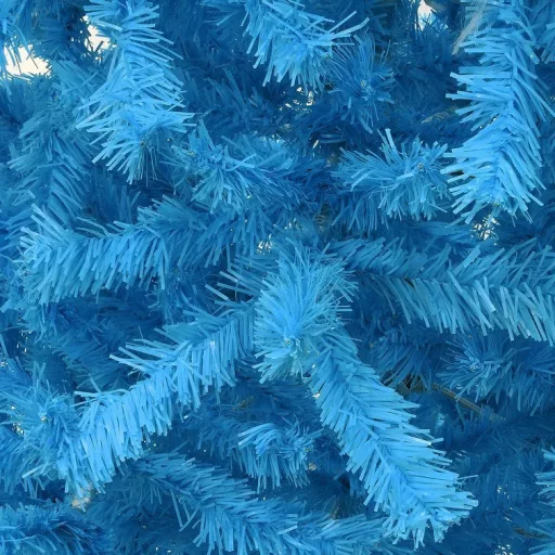 Albero di Natale artificiale blu 120 cm con 230 rami - Decorazione moderna e unica