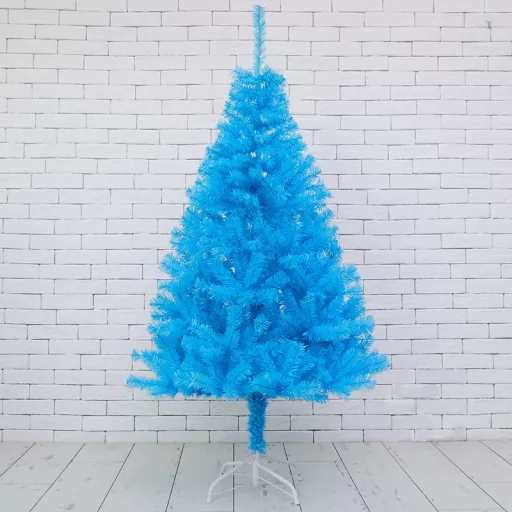 Albero di Natale artificiale blu 120 cm con 230 rami - Decorazione moderna e unica