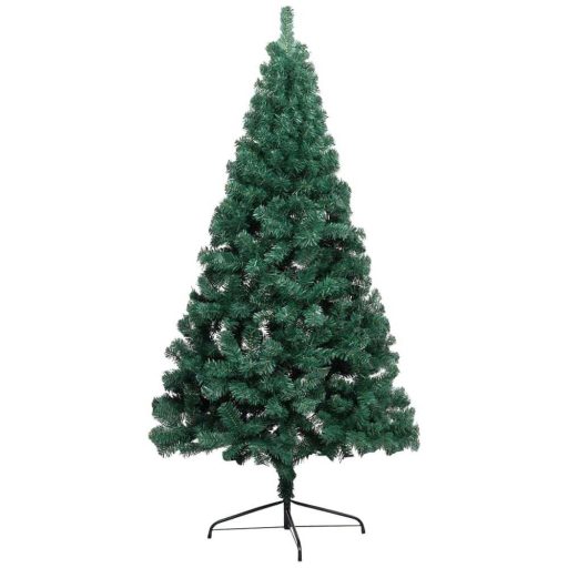 Albero di Natale a metà 120 cm con luci LED - Decorazione natalizia salvaspazio