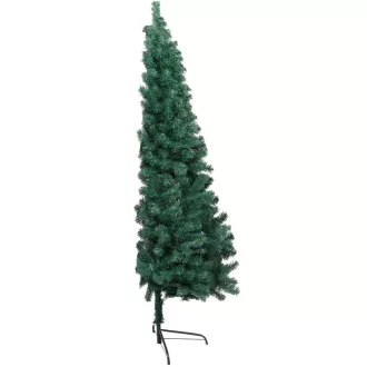   Albero di Natale a metà 180 cm con luci LED - Decorazione natalizia salvaspazio