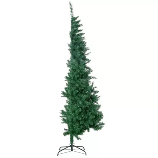 Albero di Natale a metà 210 cm con 500 rami e luci LED