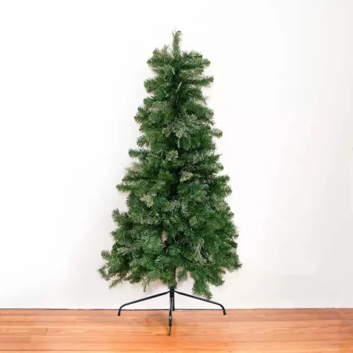 Albero di Natale a metà con 80 luci LED, 120 cm, design salvaspazio