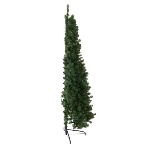 Albero di Natale a metà con 160 luci LED, 180 cm, design salvaspazio