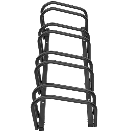 Portabici da esterno per 4 biciclette - Design in metallo stabile, montabile a parete e a terra