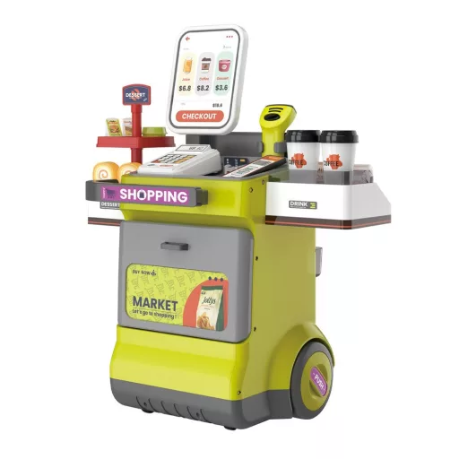 Set da gioco supermercato per bambini da 48 pezzi con cassa e carrello
