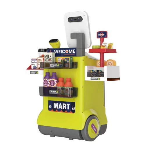 Set da gioco supermercato per bambini da 48 pezzi con cassa e carrello