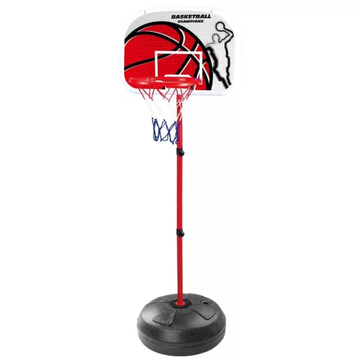 Canestro da basket regolabile con pallone e pompa per bambini