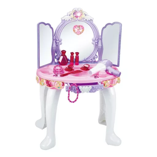 Tavolo da trucco per bambine con musica e luci - Viola e Rosa