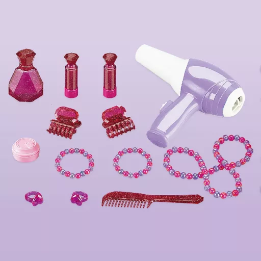 Tavolo da trucco per bambine con musica e luci - Viola e Rosa