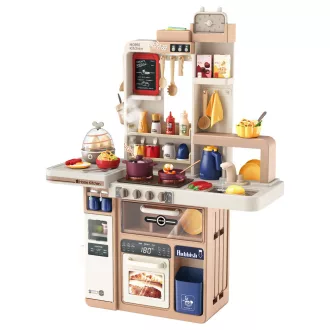   Set da cucina giocattolo marrone da 72 pezzi con accessori da cucina