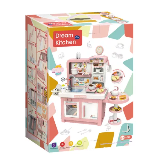 Set da cucina da sogno - Rosa chiaro con accessori da cucina per bambini