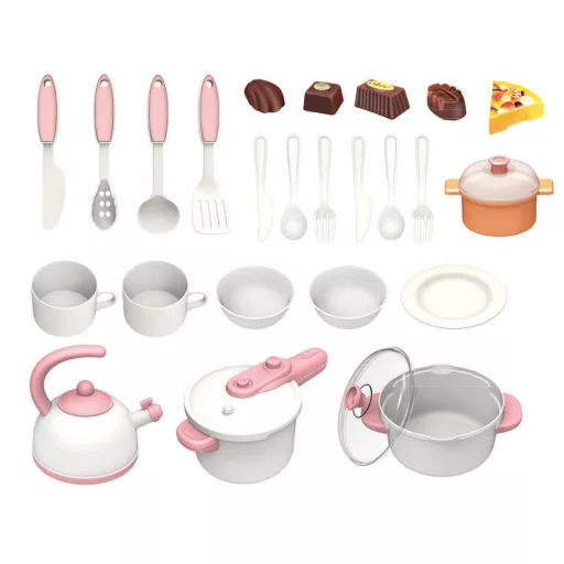 Set da cucina da sogno - Rosa chiaro con accessori da cucina per bambini