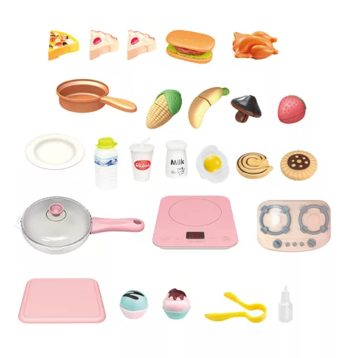 Set da cucina da sogno - Rosa chiaro con accessori da cucina per bambini