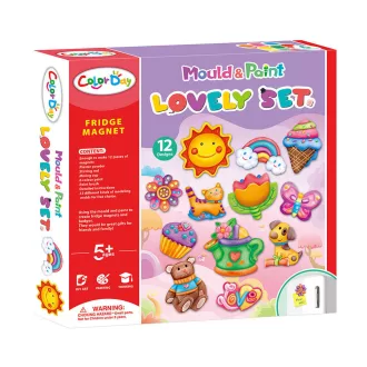   Kit per la creazione di magneti da frigorifero fai-da-te per bambini con colori e stampi
