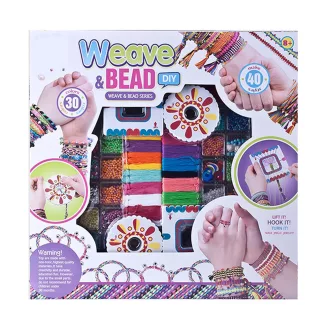   Kit per la creazione di braccialetti colorati con perline e modelli