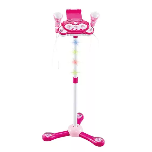 Set di microfoni da palco regolabile per 2 persone con effetti e connessione telefonica per bambini