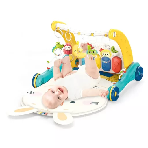 Passeggino 2-in-1 e tappeto da gioco musicale con pianoforte