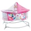 Culla musicale vibrante per bambini con design colorato - Rosa