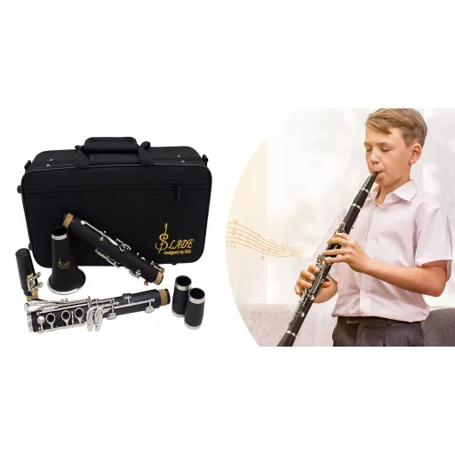 Clarinetto B-flat con accessori in custodia - Ideale per principianti e musicisti avanzati