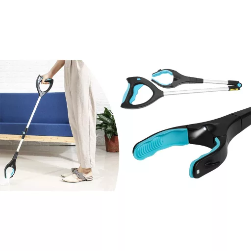 Raccoglitore di rifiuti LED con testa magnetica - Design pieghevole da 82 cm