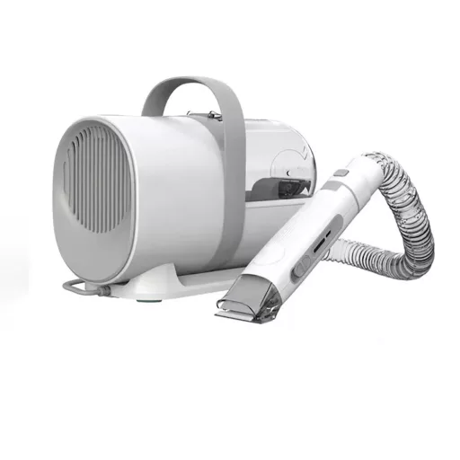Kit di toelettatura per animali domestici con sistema di aspirazione e 6 accessori