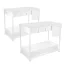 Organizer a 2 livelli per sotto il lavello con cassetto estraibile - Bianco (Set di 2)