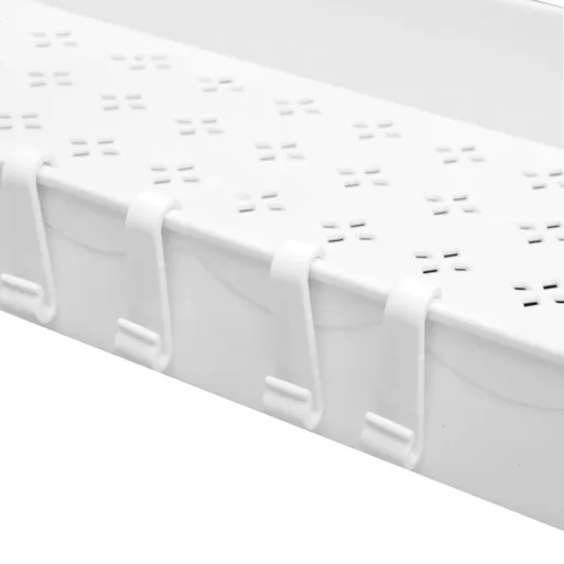 Organizer a 2 livelli per sotto il lavello con cassetto estraibile - Bianco (Set di 2)