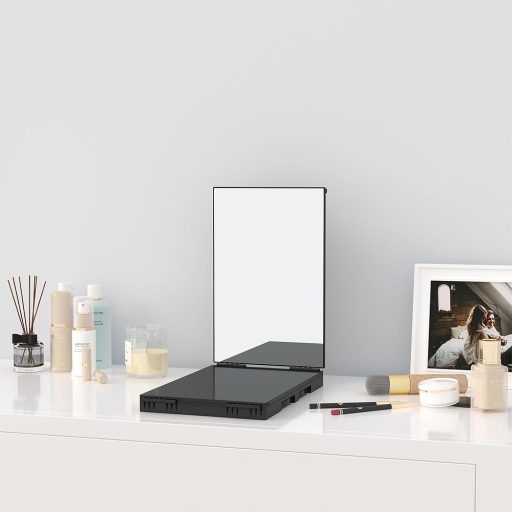 Specchio a 3 pannelli con sospensione telescopica regolabile - Perfetto per trucco e acconciature