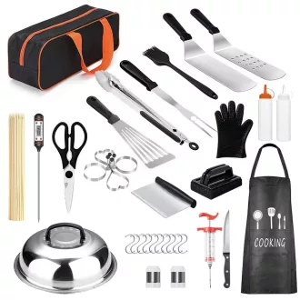   Set di barbecue in acciaio inossidabile da 134 pezzi con termometro e accessori