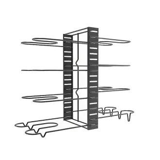   Supporto per pentole in alluminio a più livelli - design pieghevole e salvaspazio