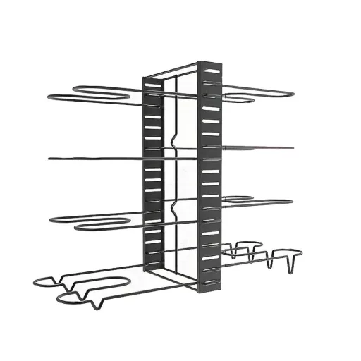 Supporto per pentole in alluminio a più livelli - design pieghevole e salvaspazio