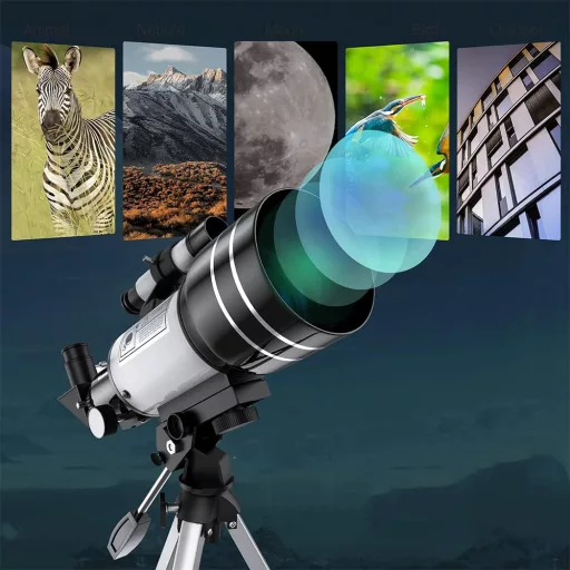Telescopio Hobby Astronomico con Adattatore per Smartphone e Treppiede Portatile