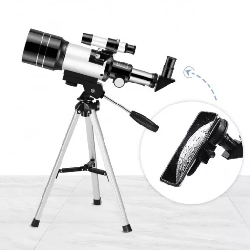 Telescopio Hobby Astronomico con Adattatore per Smartphone e Treppiede Portatile