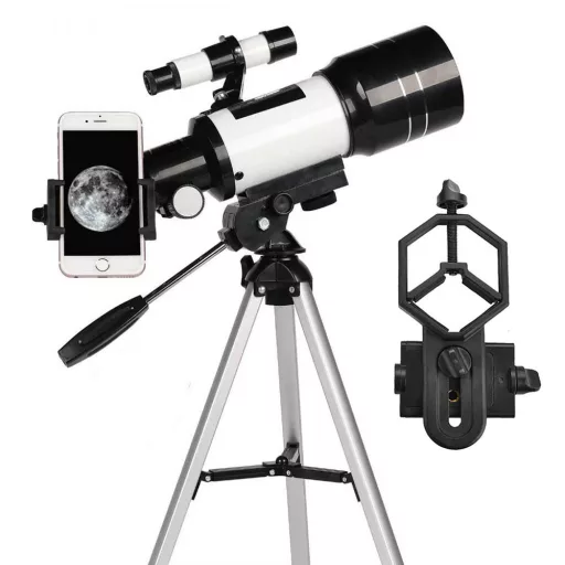 Telescopio Hobby Astronomico con Adattatore per Smartphone e Treppiede Portatile