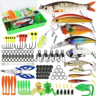   Set di esche e ami da pesca da 72 pezzi con ami a cambio rapido e scatola di stoccaggio