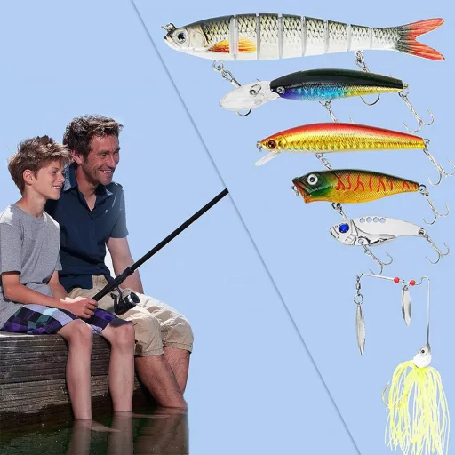 Set di esche e ami da pesca da 72 pezzi con ami a cambio rapido e scatola di stoccaggio