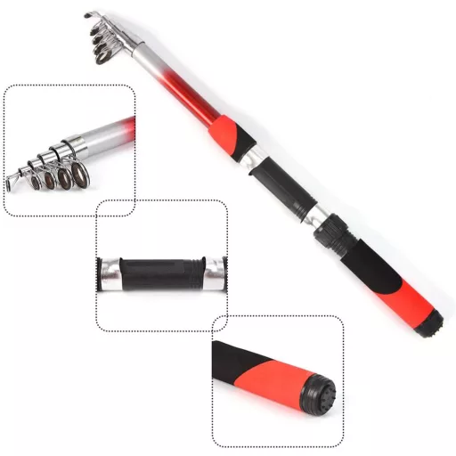 Set di pesca completo per principianti con 2 canne telescopiche e accessori