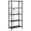 Scaffale da cucina pieghevole con ruote e 5 ripiani - Metallo, capacità di 100 kg