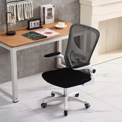 Sedia da ufficio ergonomica con braccioli regolabili e supporto lombare - capacità di 120 kg