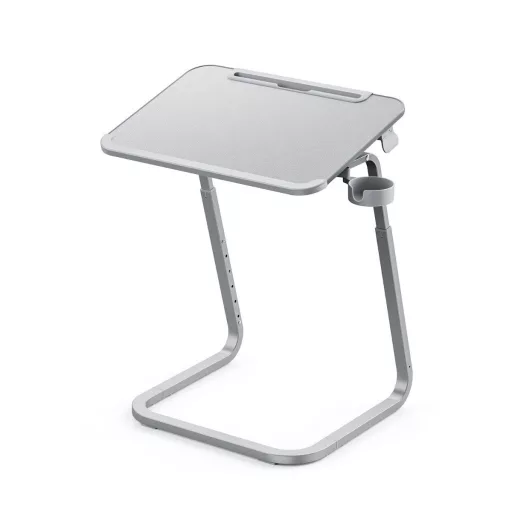 Tavolo da colazione regolabile in altezza con supporto per tablet - Grigio