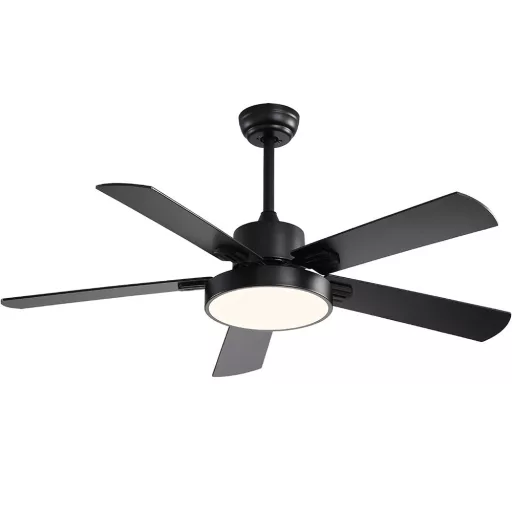 Ventilatore da soffitto moderno con luce LED e telecomando, diametro 42"