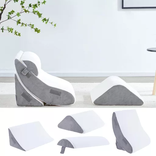 Set di cuscini ortopedici regolabili a 4 pezzi con schiuma memory e copertura lavabile
