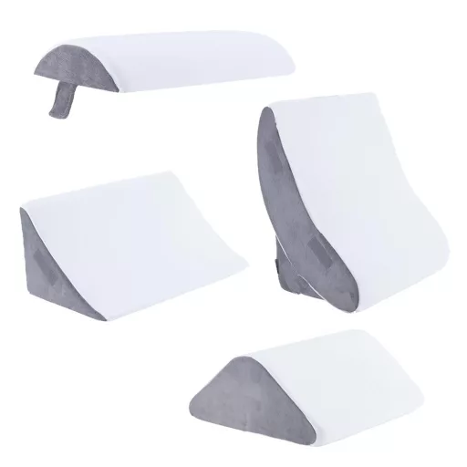 Set di cuscini ortopedici regolabili a 4 pezzi con schiuma memory e copertura lavabile